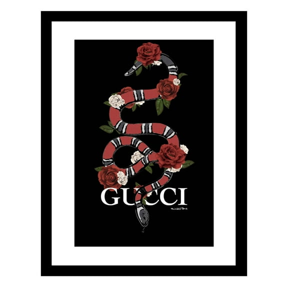 Fashion Designer Snake Image - Framed Print