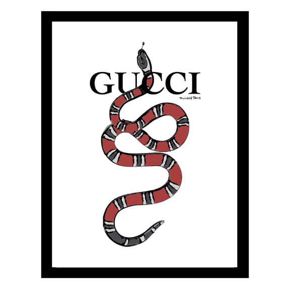 Fashion Designer Snake Image - Framed Print