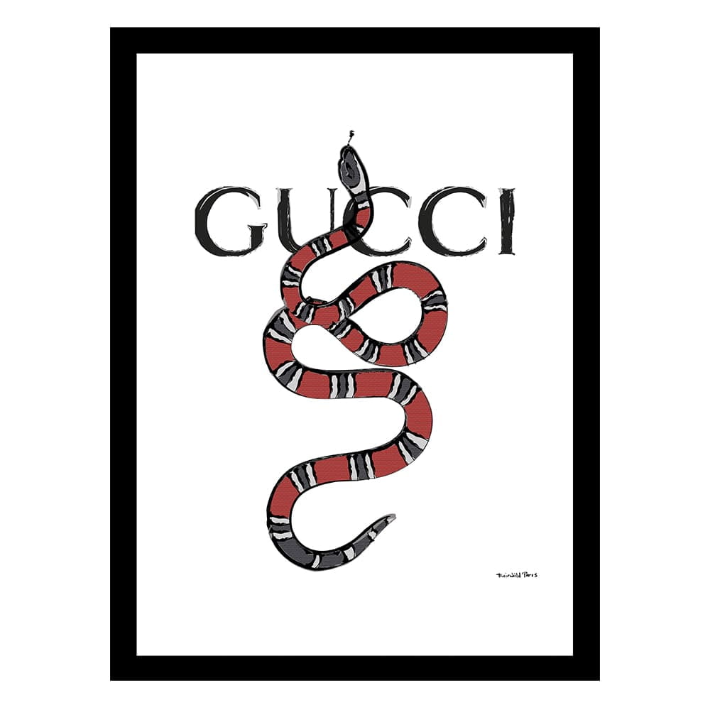 Fashion Designer Snake Image - Framed Print