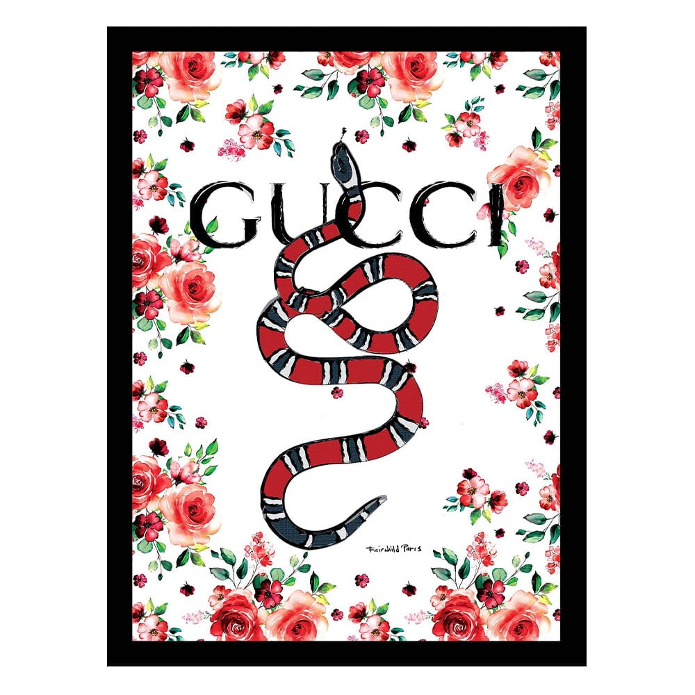 Fashion Designer Snake Image - Framed Print