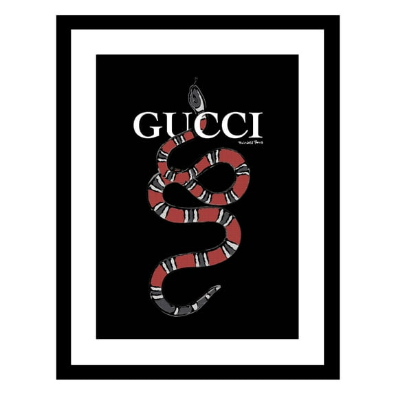 Fashion Designer Snake Image - Framed Print