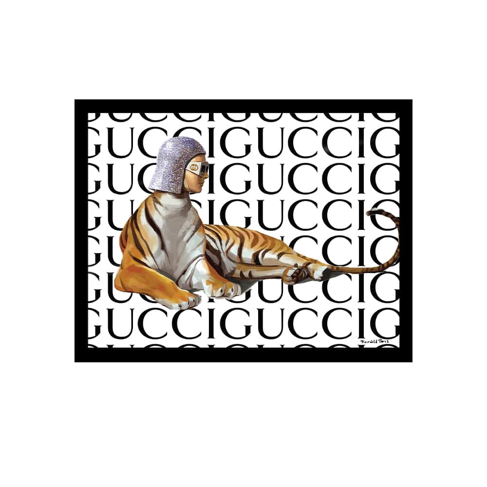 Fashion Designer Tiger Lady Image - Framed Print