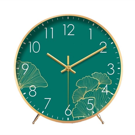 Fashion Desk Clock Silent Non-ticking Desk Clocks Office Desk Clock HD Glass Lens Easy to Read Desktop Decoration