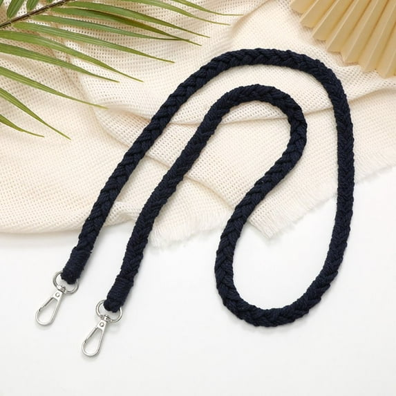 Fashion Detachable Women Handwoven Braided Bag Strap Versatile Shoulder Bag Belts Crossbody Bag Belts NAVY