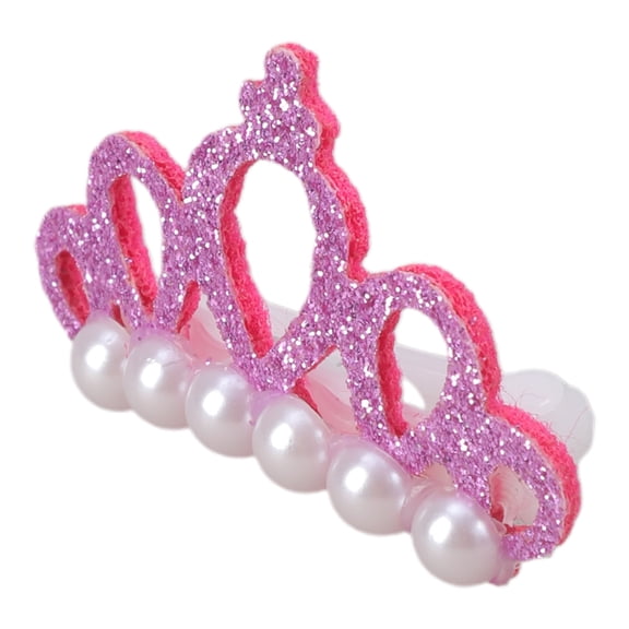 Fashion Dog Hair Clip Pet Puppy for Cat Hairpins Grooming Faux Pearl Crown Hairgrip Photography Props Headdress