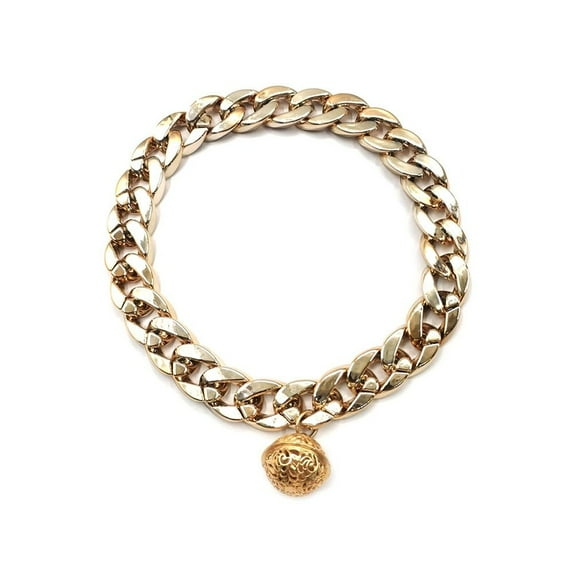 Fashion Dog Supplies Cat AccessoriesL Cuban Chain Bulldog Pitbull Collar Pet Necklace Dogs Collar ROSE GOLD 40CM