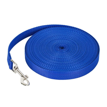 Fashion Dogs Cats Flexible Nylon Belt Lead Strap Dog Leash Walking Training Traction Rope BLUE 4.5M