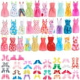 thumbnail image 1 of Fashion Doll Clothes Set, Handmade Party Dress & Wedding Gown, Skirt & Accessories, Mix & Match Outfits for Doll (30 Dresses & 30 Pairs of Shoes), 1 of 4