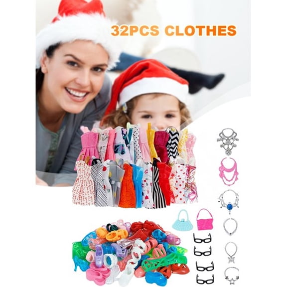 Fashion Doll Wardrobe With Stylish Outfits And Detailed For