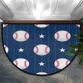 thumbnail image 1 of Fashion Doormat Bathroom Rugs Baseball Stars Stripe Half Round Door Mat, Beach Seashell 30X18 Inch Non Slip Ultra Soft Bath Mat Floor Mats Area Rugs for Home Kitchen Patio 16x24 Inch, 1 of 6