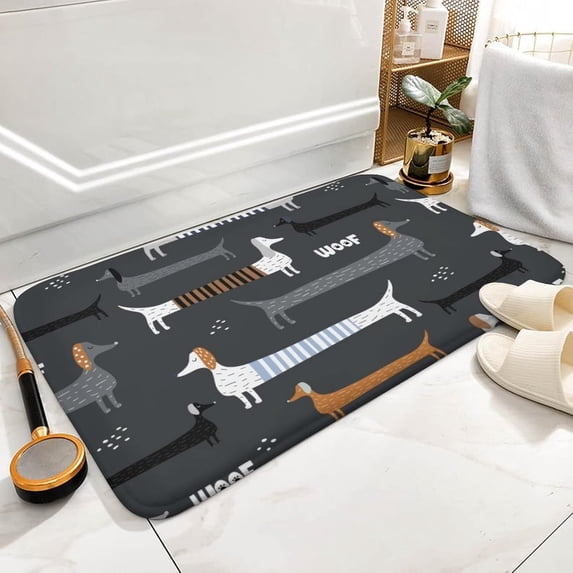 Fashion Doormats Dachshund Non Slip Ultra Soft Bath Mat for Outdoor Indoor Entrance Floor Mat Home Decor 36x24 inch Non Slip Door Mats for Kitchen Bathroom Entry Way Decor