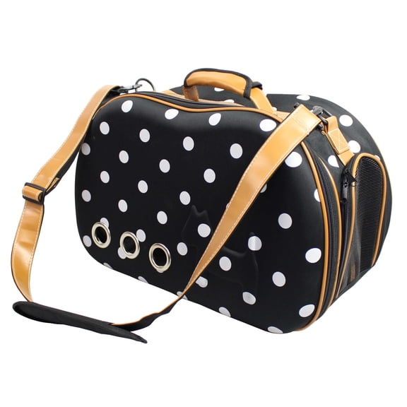 Fashion Dotted Venta-Shell Perforated Collapsible Military Grade Designer Pet Carrier