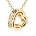 thumbnail image 1 of Fashion Double Love Heart Elegant Austrian Crystal Pendant Necklace, 1 of 2