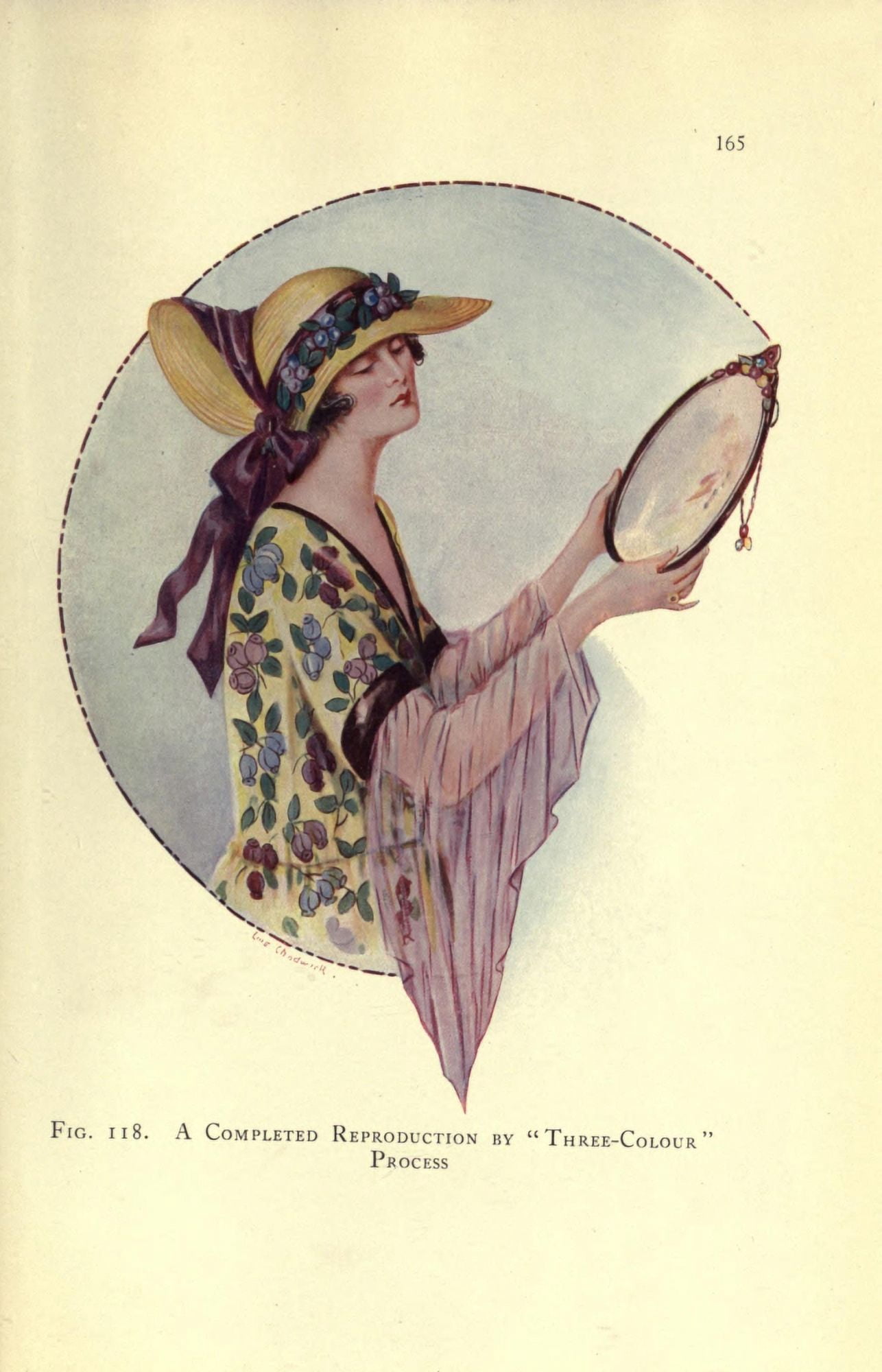Fashion Drawing & Design Lady with Mirror Canvas Art - Luie M Chadwick (24 x 36)