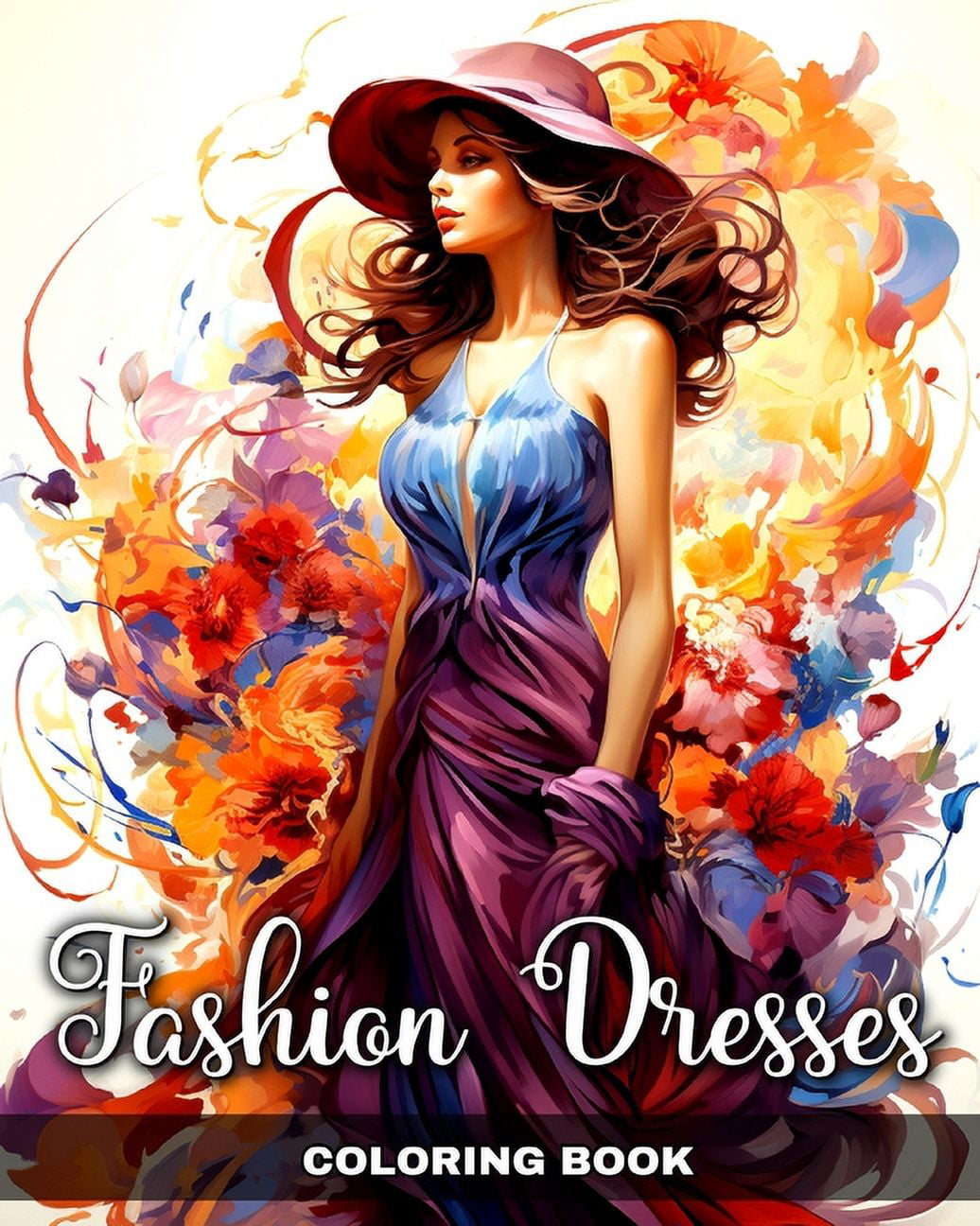 Fashion Dresses Coloring Book: Fashion Dresses Illustrations, Gowns and ...