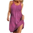 thumbnail image 1 of Fashion Dresses for Womens 2025 Plus Size Casual Printed Round-Neck Sleeveless Loose Knee-Length Dress, 1 of 5