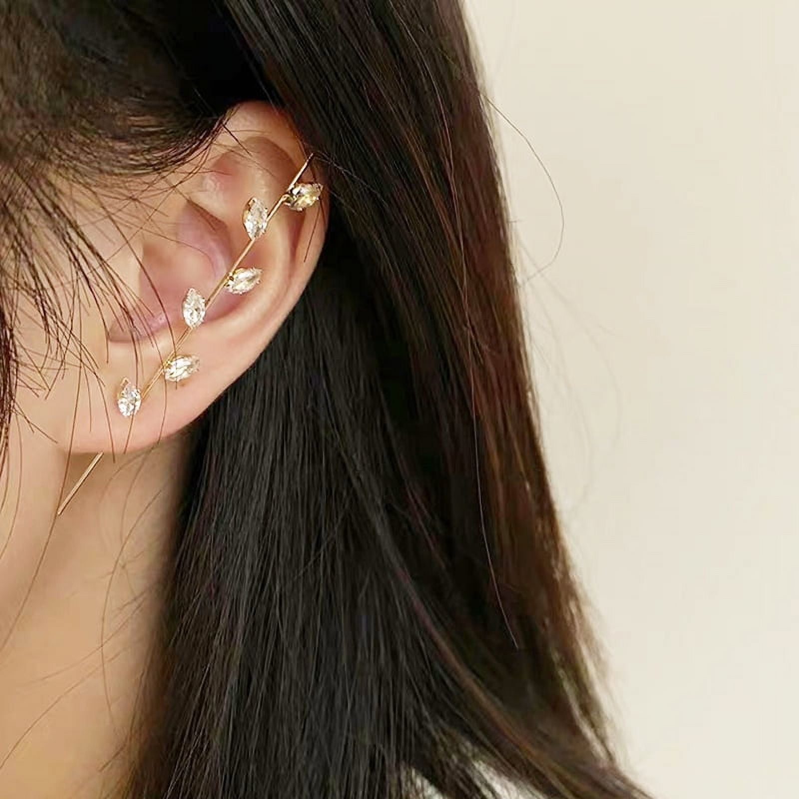 THRE EARRING | Silver Ear Cuff Five Strips – San Saru