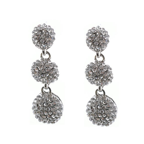 Fashion Earring Rhodim Plating Rhinestone Dangle Earring