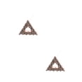 thumbnail image 1 of Fashion Earring Rose Gold Plating Tirangle Cubic Zirconia Stud Earrings, 1 of 1