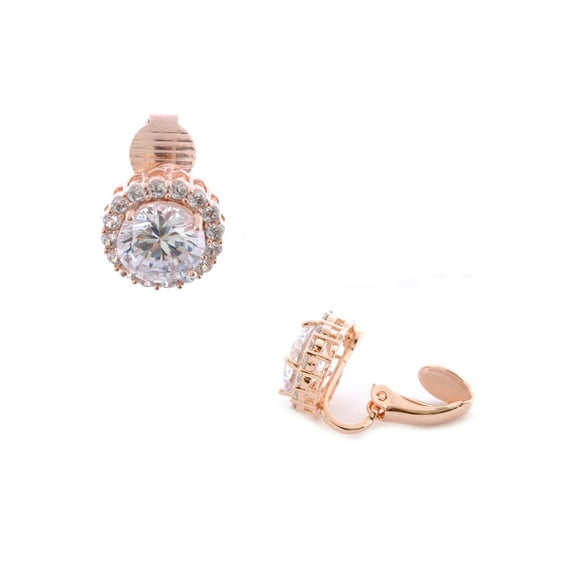 Fashion Earrings Rose Gold Plating Clip On Earrings