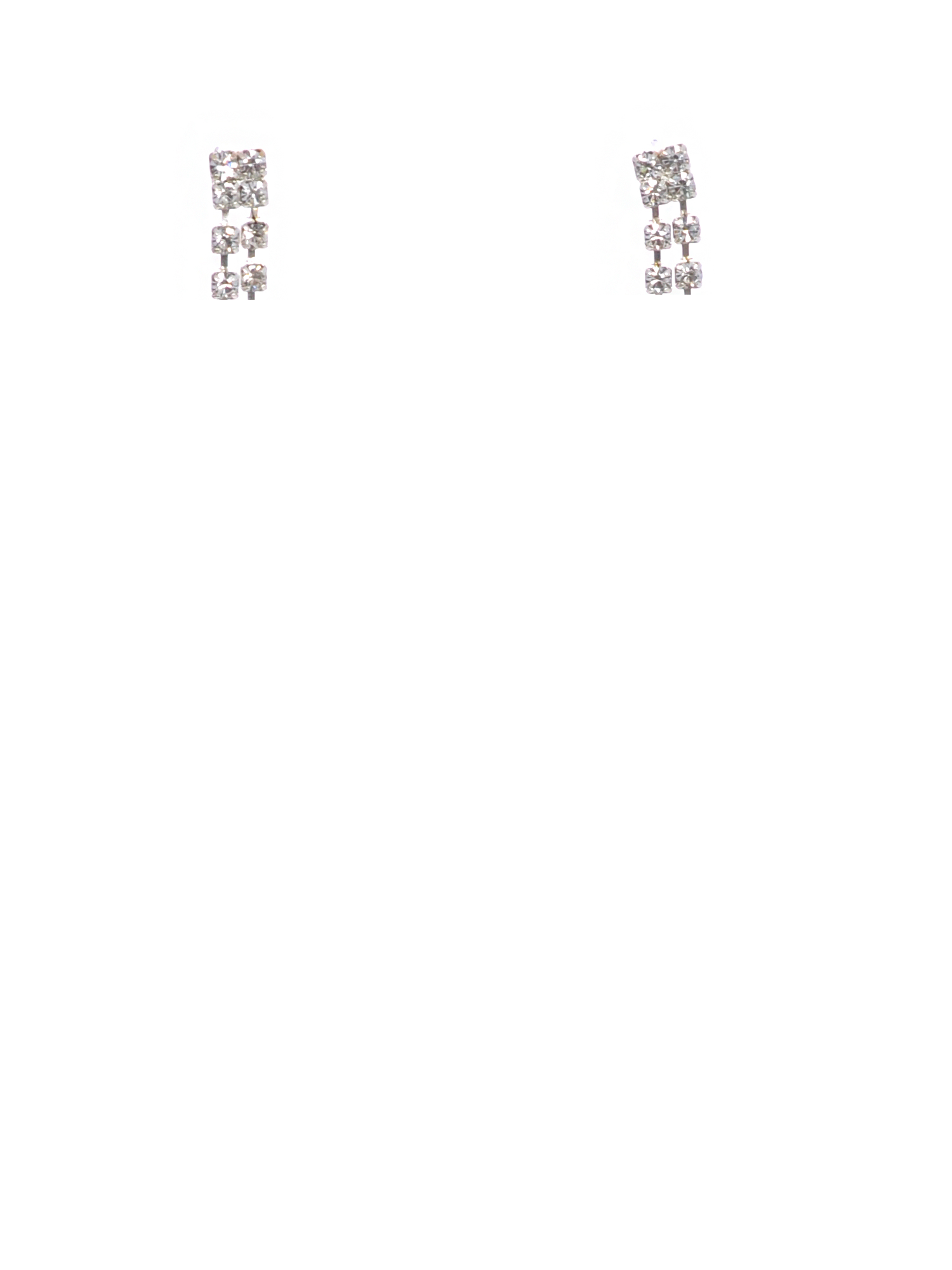 Fashion Earrings Siver Plating Rhinestone Dangle Earrings
