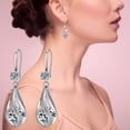 thumbnail image 1 of Fashion Earrings Stainless Steel Round Earrings Women Creative Earrings Diamond Dangling Earrings for Women Metal White, 1 of 4