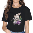 thumbnail image 1 of Fashion Easter Bunny Print T-Shirt Casual Short Sleeve Graphic Tee Shirt Unisex Loose Harajuku T Shirt Tops, 1 of 5