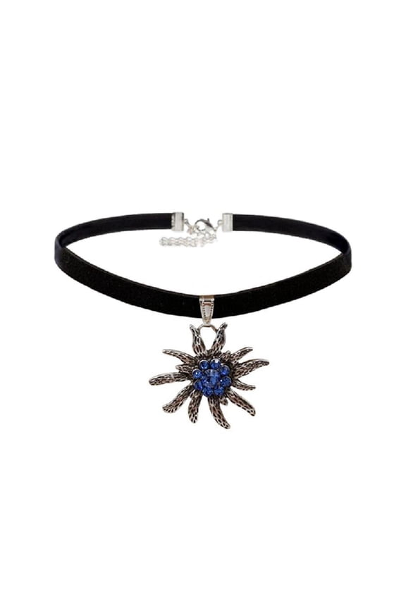 Fashion Edelweiss Flower Pendant Necklace Women Oktoberfest Traditional Costume