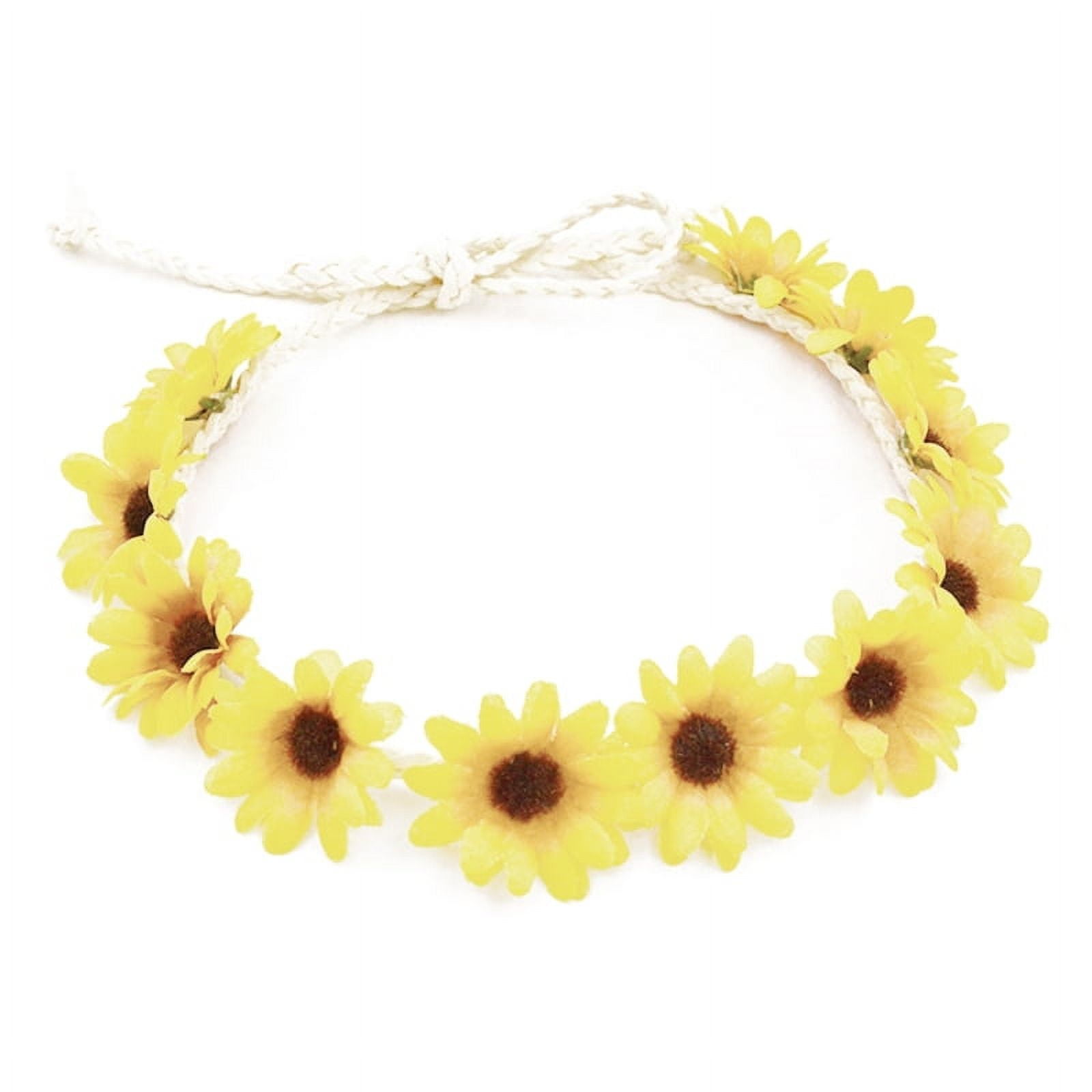 Fashion Elastic Daisy Headdress Hair Garland Crown Sunflower Floral