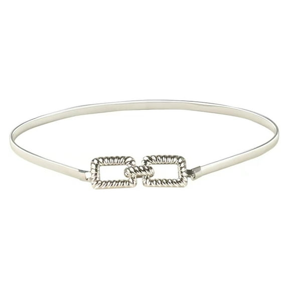 Skinny Waist Belt of Women Elastic Metal Stretch Chain Belt Gold and Silver