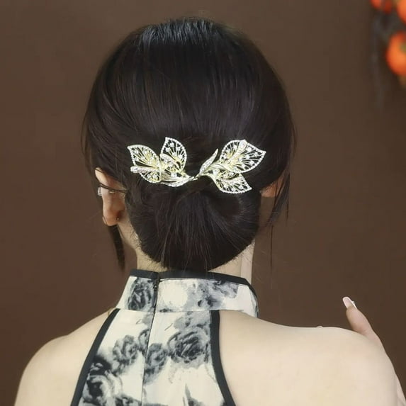 Fashion Elegant Alloy Flexible Non-slip Hair Styling Tool Hair Bun Roller Flower Hair Clip Lazy Hair Curler Twist Hairstyle Bun 4