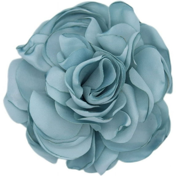Fashion Elegant Brooch Burned Edge Flower Pin Women's Suit Professional Wear Handmade Corsage Decorations-blue green