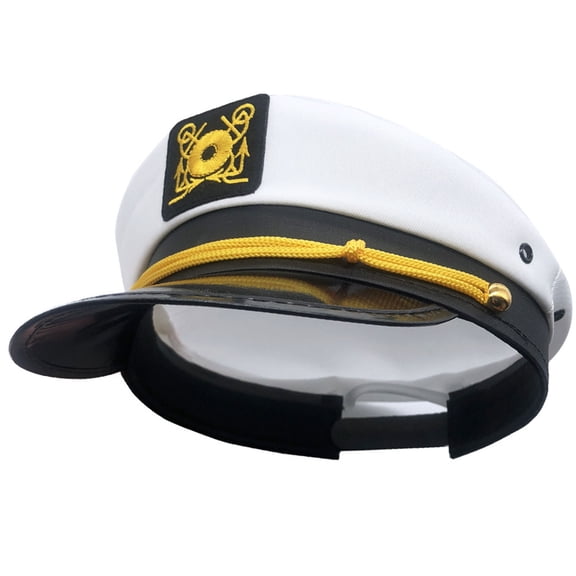 Fashion Embroidered Hat Captain Cap Sailor Cap Marine Cap Adult Hat Navy Hat for Fancy Dress
