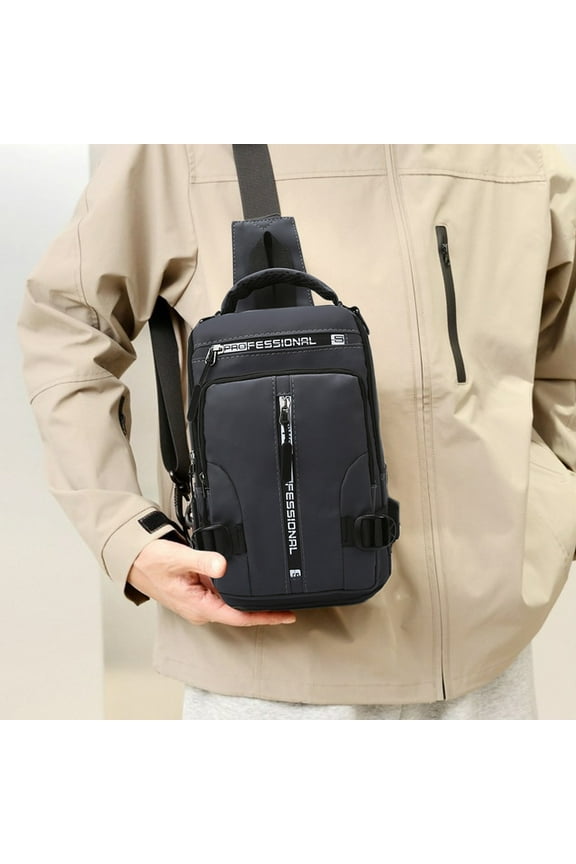 Fashion Embroidery Crossbody Bag,Large Capacity Waterproof Backpack,Anti-Theft Sling Bag,Adjustable Shoulder Strap,Multi-Purpose Chest Bag,Casual Daypack,Hands-Free Carry