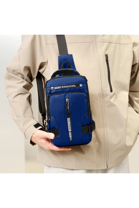 Fashion Embroidery Crossbody Bag,Large Capacity Waterproof Backpack,Anti-Theft Sling Bag,Adjustable Shoulder Strap,Multi-Purpose Chest Bag,Casual Daypack,Hands-Free Carry