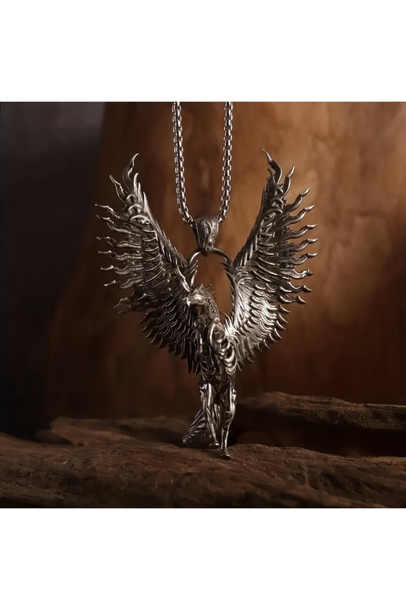 Fashion And Exquisite Vintage Silver Color Sexy Goddess Angel Pendant Necklace For Men And Women Personality Charm Jewelry Fashion Accessories Creative Gift