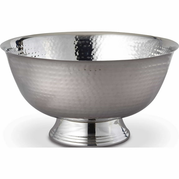 Fashion Extra Large Stainless Steel Hammered Revere Bowl (11.75 X 11.75) Made In India -Jewelry By Sweet Pea
