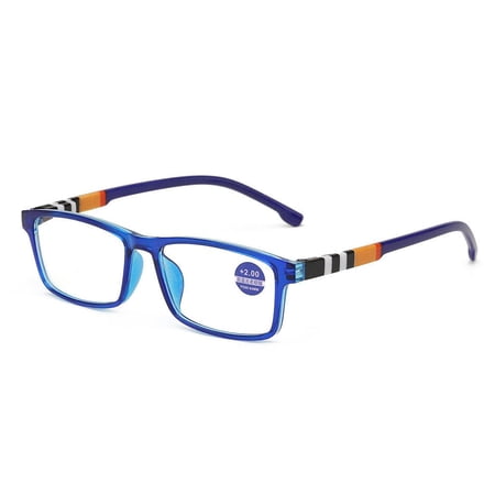 Fashion Eye Protection Elegant Portable Ultra Light Frame Reading Glasses Anti-Blue Light Eyeglasses BLUE STRENGTH 400