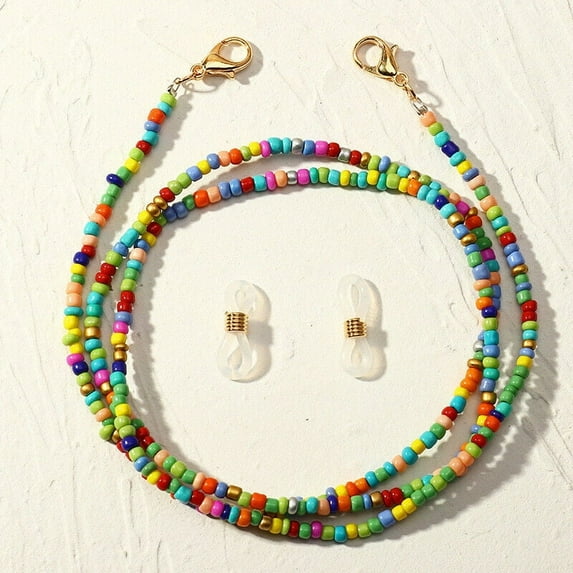 Fashion Eyeglass Chain , Mask Chains Retro Colorful Beads Lanyards