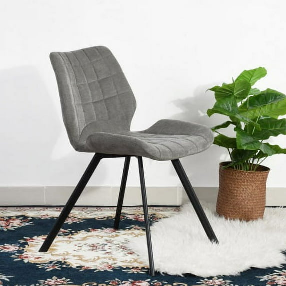 Fashion Fabric Dining Chairs, Grey (Set of 2)