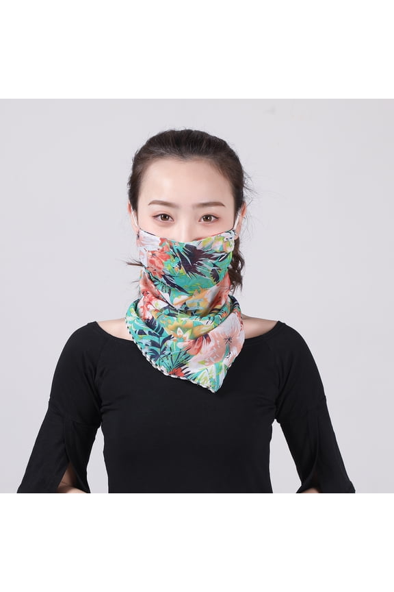 Fashion Face Scarf Mask Printed Scarf Cool Lightweight Summer Protection Scarf Bandana UV Protective for Outdoor