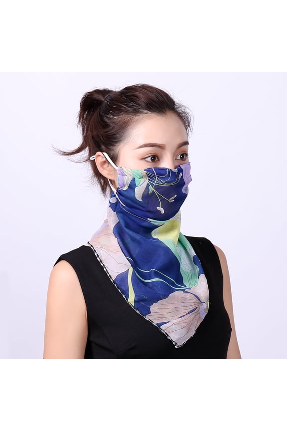 Fashion Face Scarf Mask Printed Scarf Cool Lightweight Summer Protection Scarf Bandana UV Protective for Outdoor