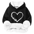 thumbnail image 1 of Children Sweatshirt Oversize Girl and Boy Printed Tops Long Sleeve Hoodie Lamb Wool Thickening Hooded Sweatshirt, 1 of 2