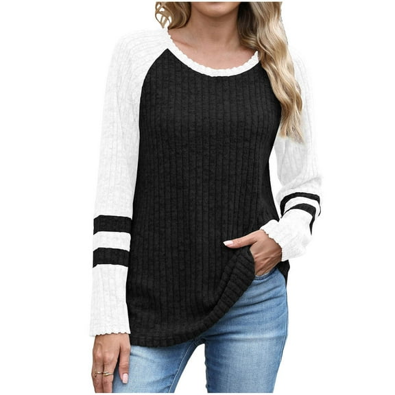 Spring Long Sleeve Tops for Women T Shirts for Women Pullover Plus Size Tops Spring My Items
