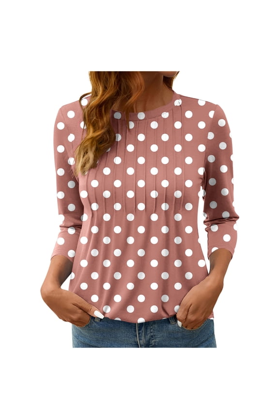 Spring Top Womens Shirts Spring Casual Womens 3/4 Sleeve Tops for Spring Womens Blouses New & Trending