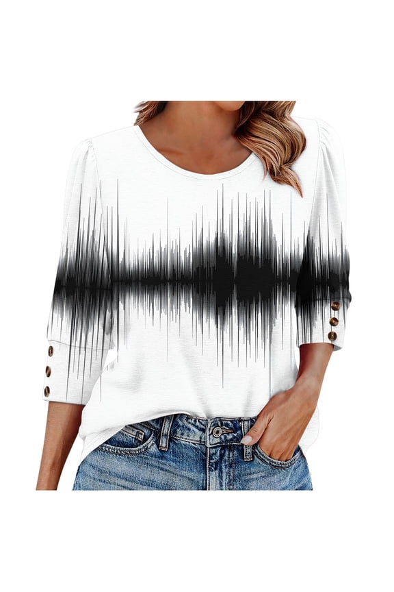 My Items Spring Tops for Plus Size Women 2026 Women's Tops Spring V Neck 3/4 Sleeve Shirts for Women Plus Size Women's Blouses Work Spring reorders