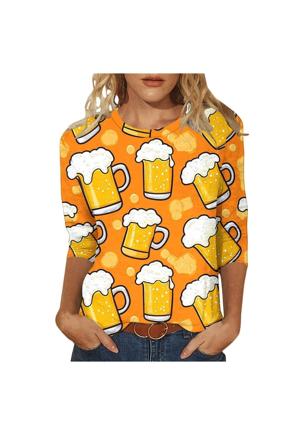 My Items Womens Fall Tops Women's Tops and Blouses Plus Size 3/4 Sleeve Shirts for Women Blouses for Work Professional Reorders