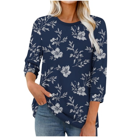 My Items Womens Tops Loose Fit Womens Shirts Trendy Work Womens 3/4 Sleeve Tops Plus Size Women's Blouses My Reorder List