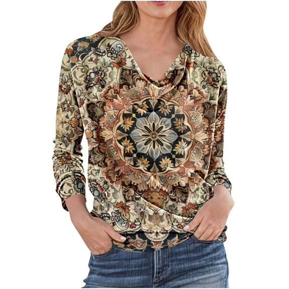 Long Sleeve Blouses Fall Women's Shirts Plus Size Long Pullover Plus Size Tops for Women Fall Dressy My Items My Order