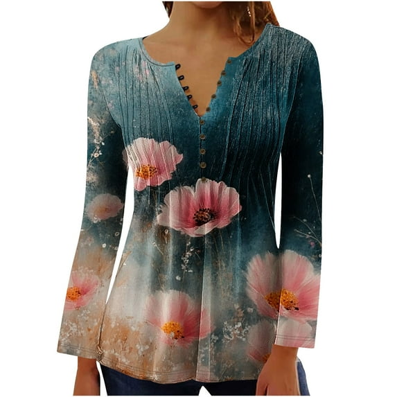 Long Sleeve Blouses for Women Spring Plus Size Womens T Shirts Fitted Pullover Womens Tops Shirts My Items